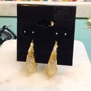 Fancy Gold Hoop Earrings